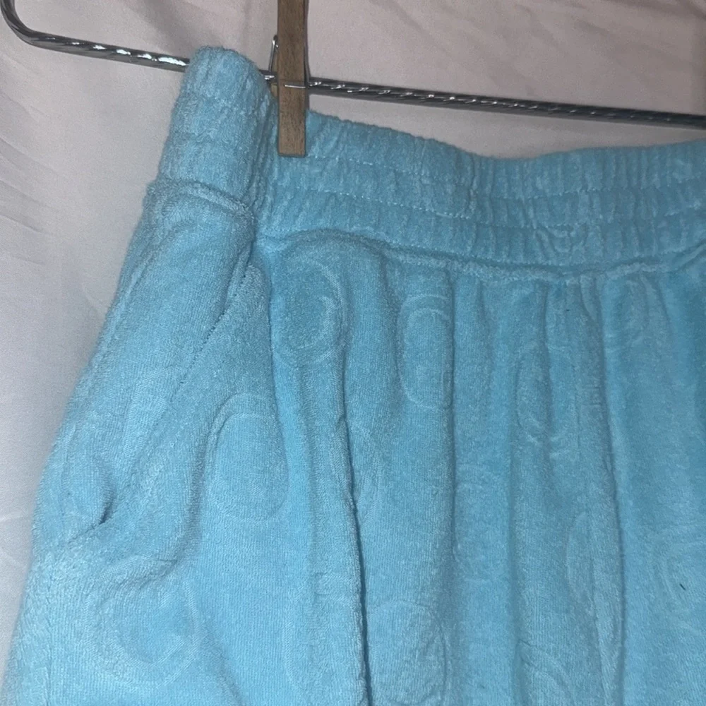 Aerie Offline Burst A Move Terry Cloth Smile Shorts in Bright Blue - Size XS - Picture 3 of 6